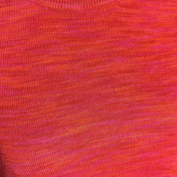 Loft  Petite multi color crew neck sweater with 3/4 length sleeve - Picture 2 of 7